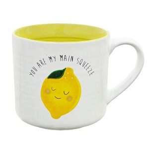 Lemon Coffee Cup "You're My Main Squeeze" Mug Boston Warehouse Country Romance